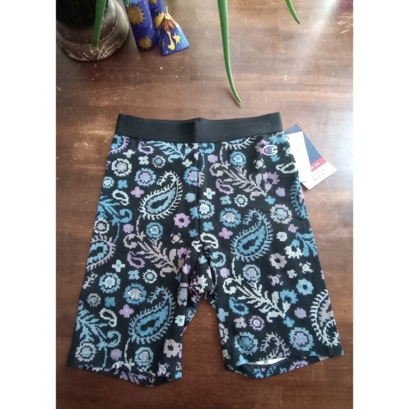 Champion Cross Stitch Pattern Authentic Bike Shorts Paisley Size XS - Picture 4 of 11